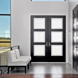 black steel french doors