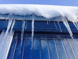 Triple-glazed windows offer superior insulation from winter weather.